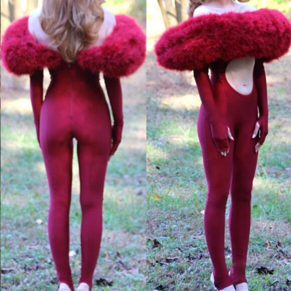 BOISCAMP ELEMENTS 47 ONE PIECE JUMPSUIT BURGUNDY SIZE SMALL PRELOVED - Picture 2 of 8